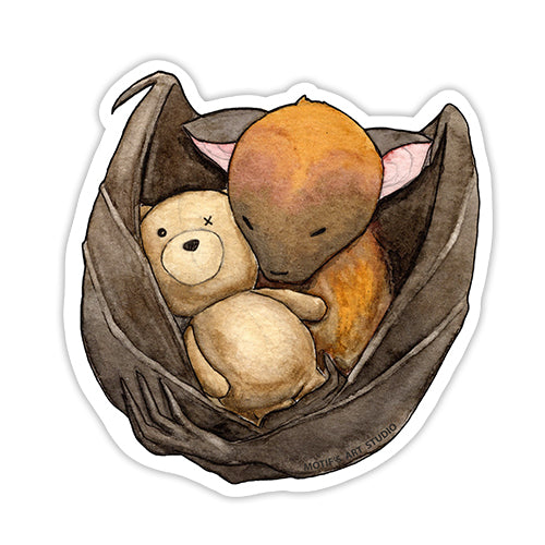 Sleepy Little Bat Sticker