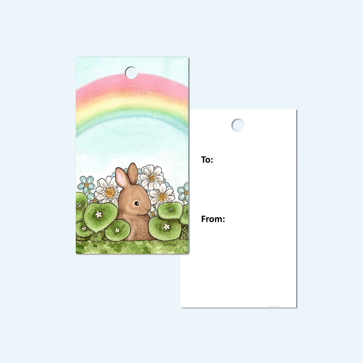 Rainbow Bunny Gift Tag, Set of 4