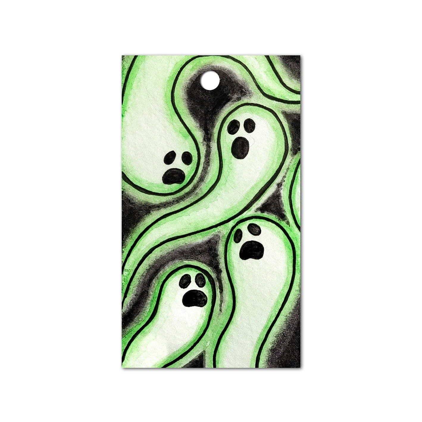 Spooky Ghosts Gift Tag, Set of 4