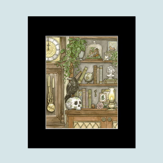 "Library of Oddities" Watercolor Painting