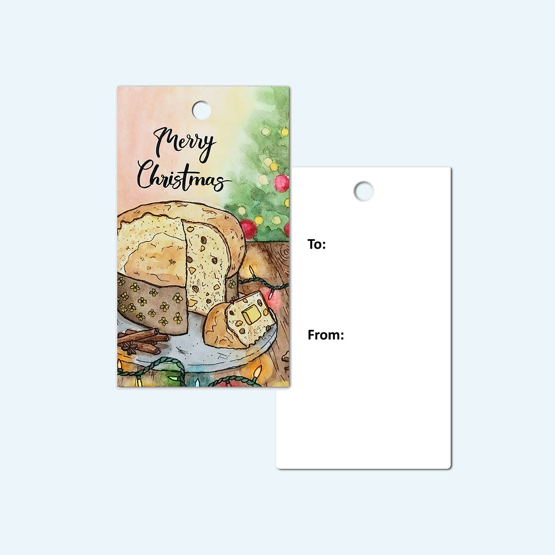 Panettone Gift Tag, Set of 4