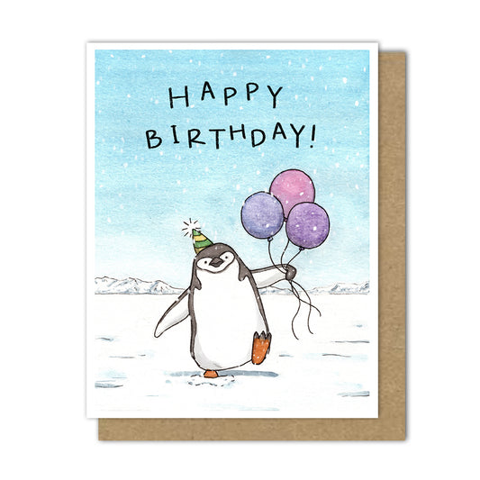 Penguin Birthday Card (English/Spanish)