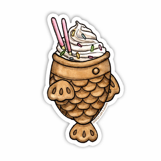 Vanilla Taiyaki Fish Cone Sticker