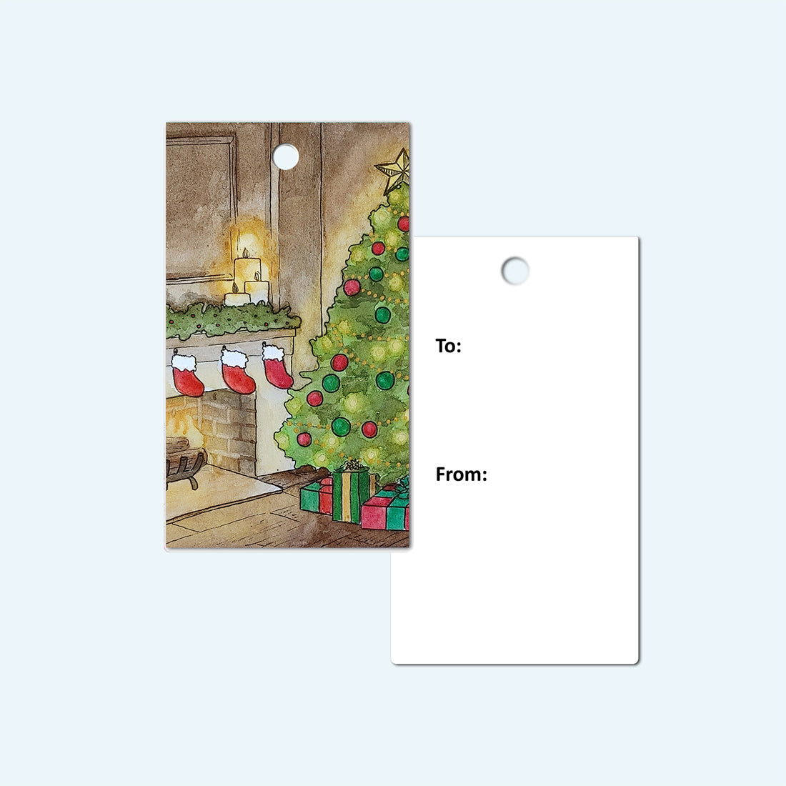 Christmas Tree Gift Tag, Set of 4