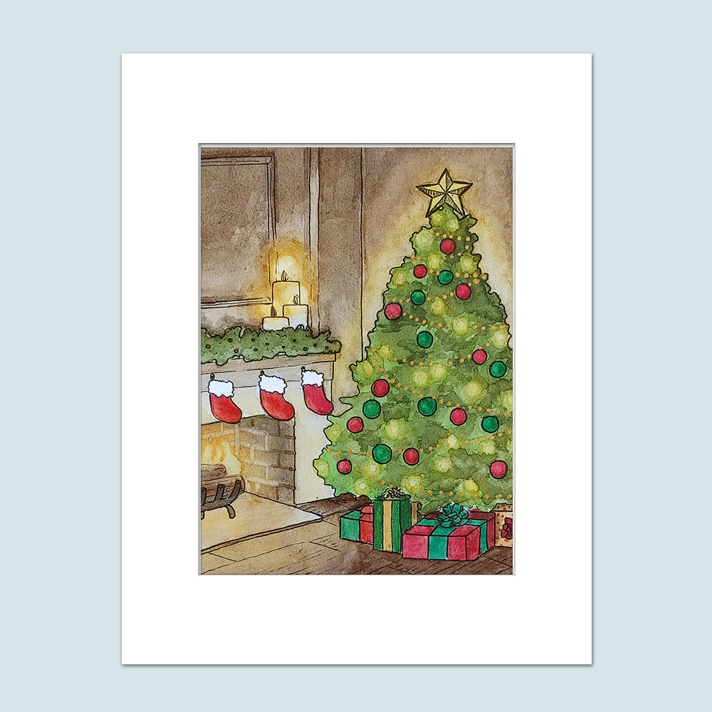 "Chestnuts Roasting On An Open Fire" Watercolor Painting