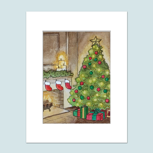 "Chestnuts Roasting On An Open Fire" Watercolor Painting