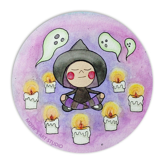 Seance Witch Vinyl Sticker