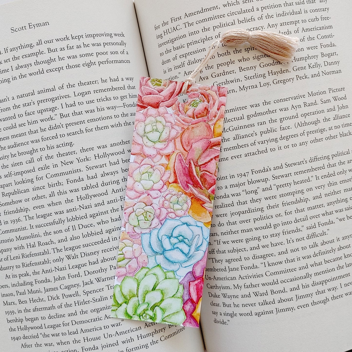 Natural Succulent Bookmark