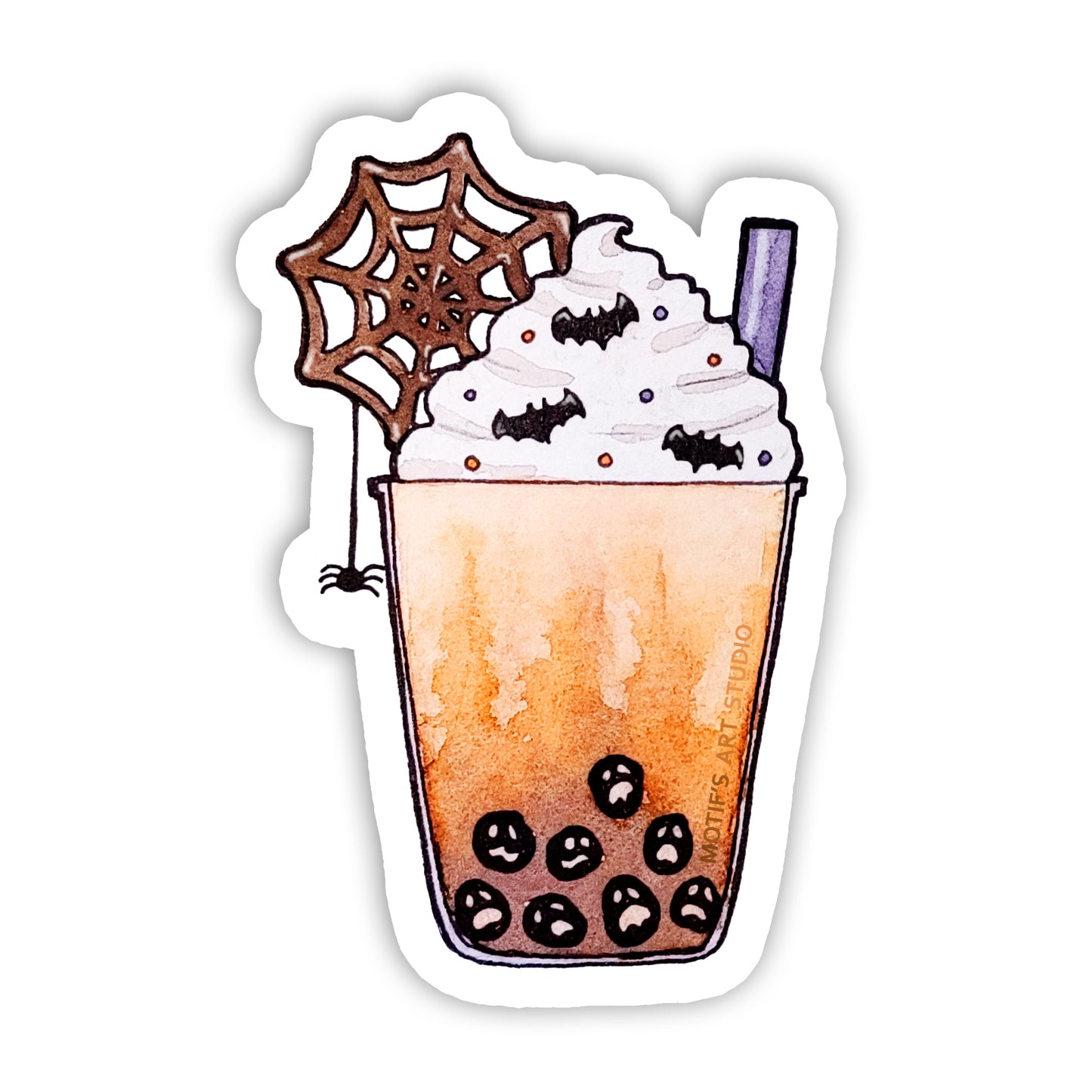 Haunted Boba Sticker