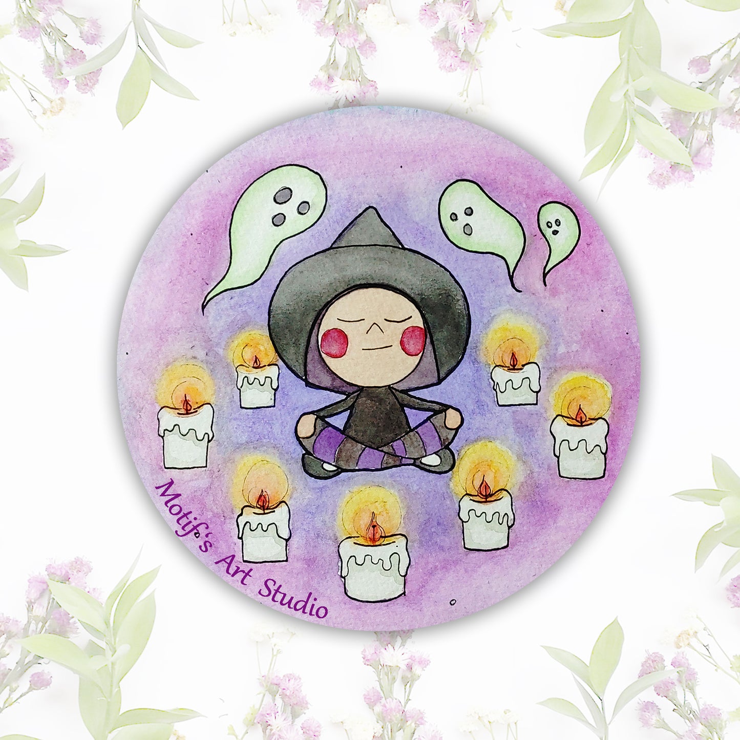 Seance Witch Vinyl Sticker