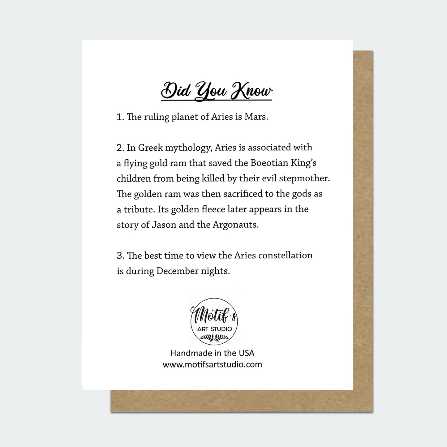 Aries Astrology Birthday Card