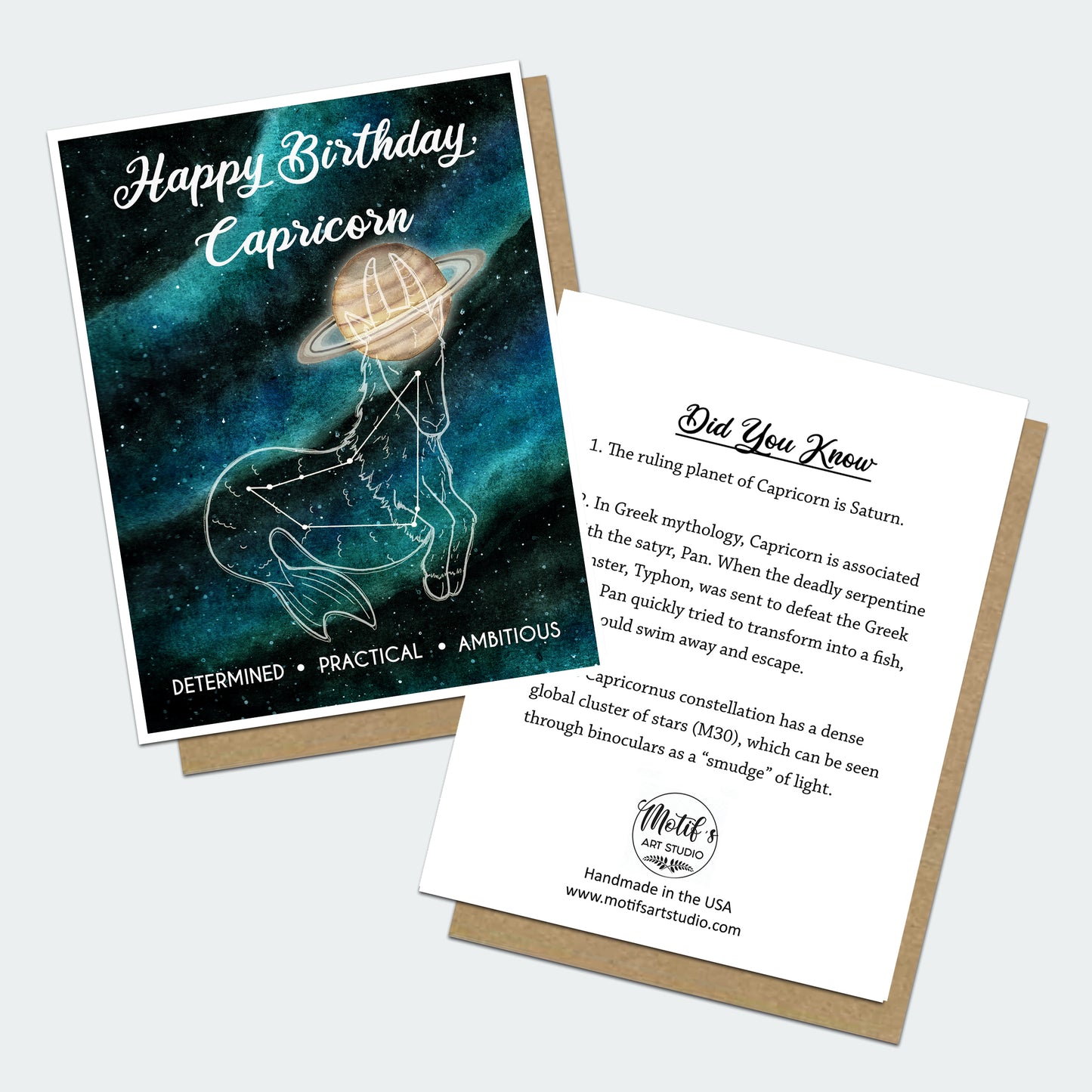Capricorn Astrology Birthday Card
