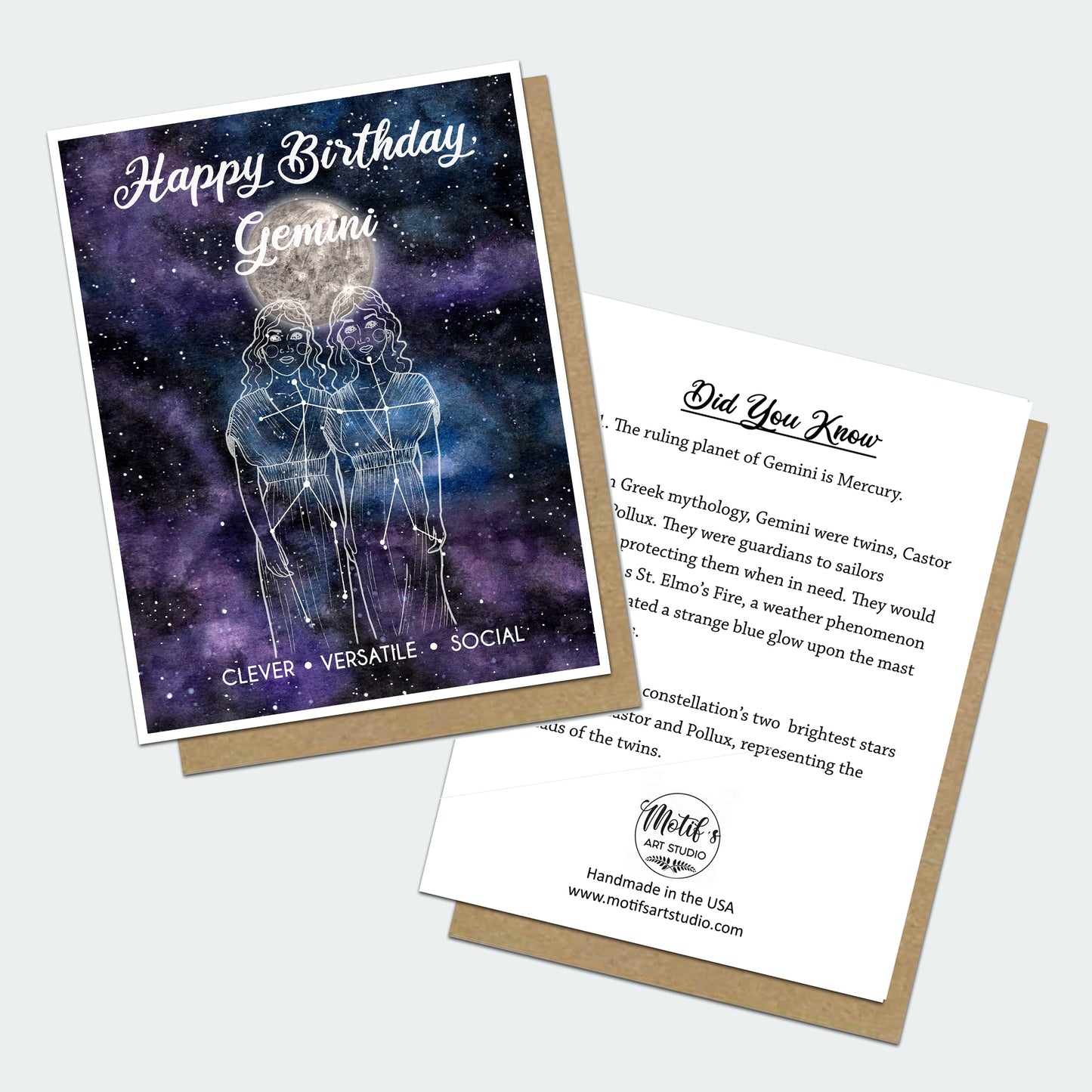 Gemini Astrology Birthday Card