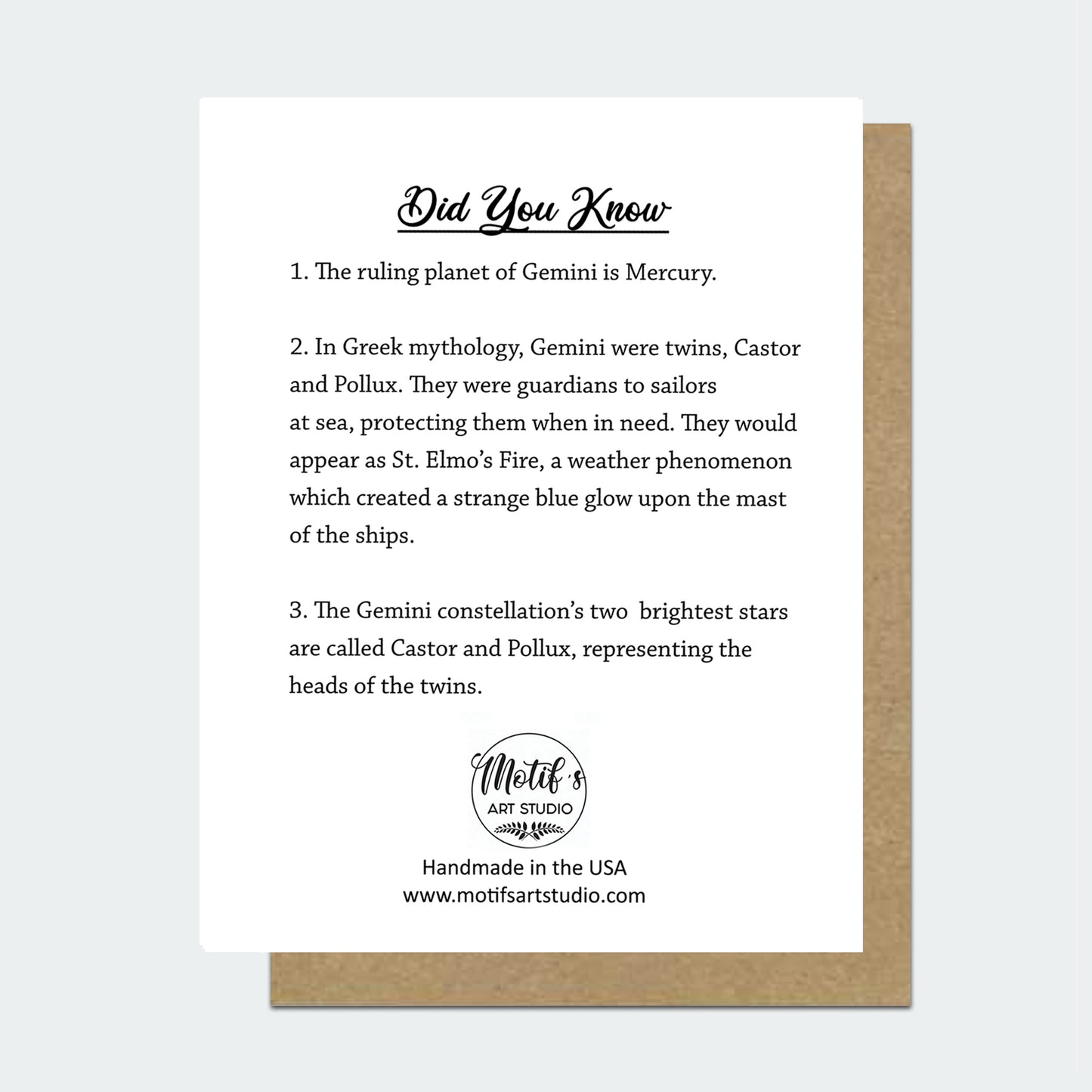 Gemini Astrology Birthday Card