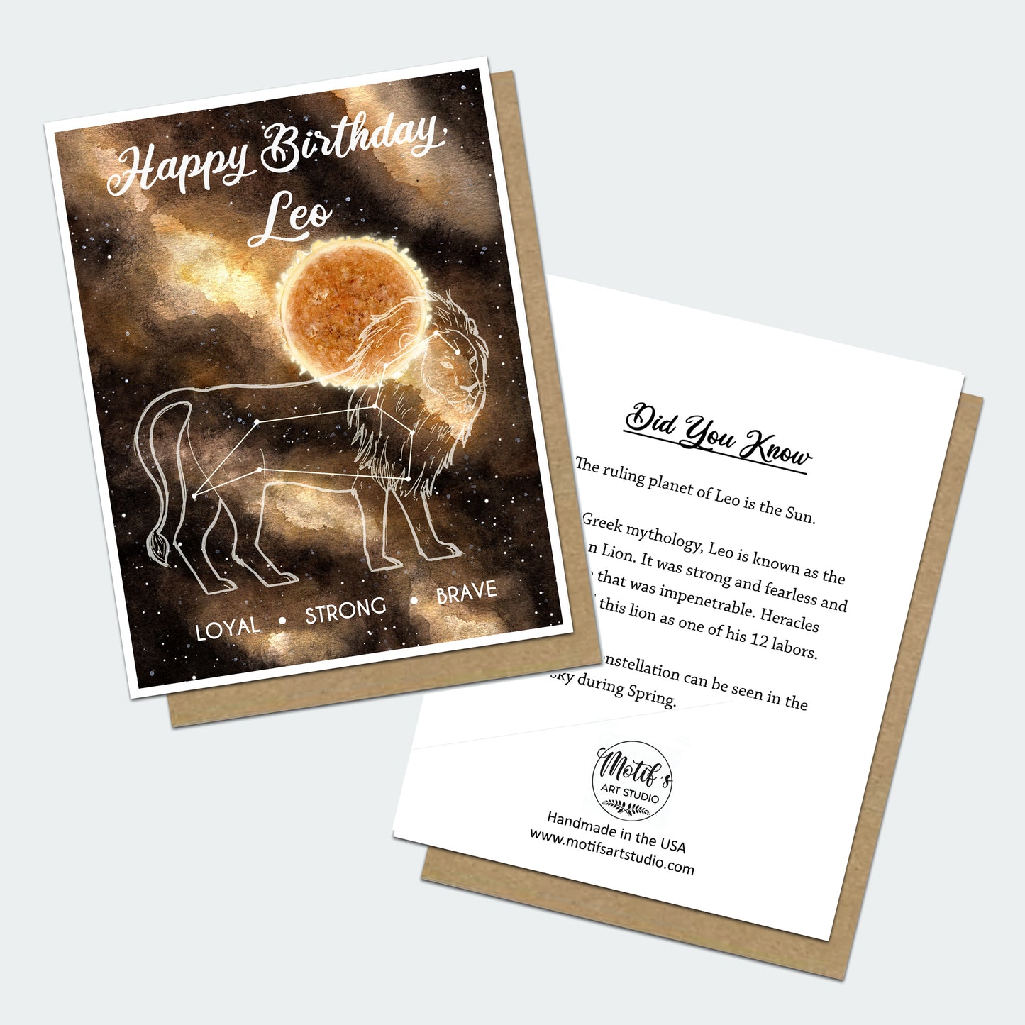 Leo Astrology Birthday Card