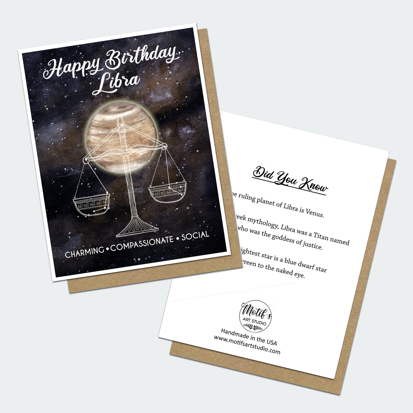Libra Astrology Birthday Card