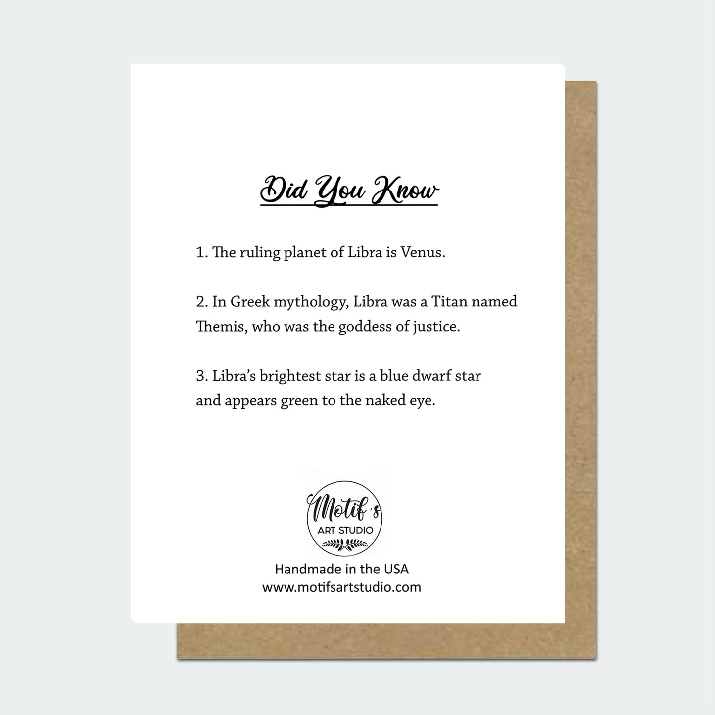 Libra Astrology Birthday Card