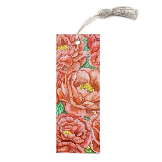 Ruby Peonies Bookmark