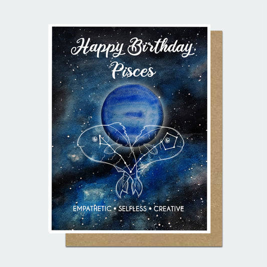 Pisces Astrology Birthday Card