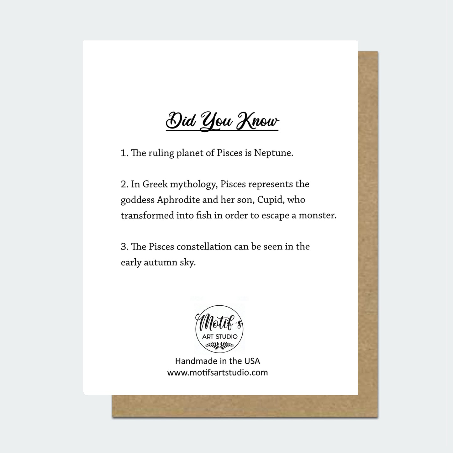 Pisces Astrology Birthday Card