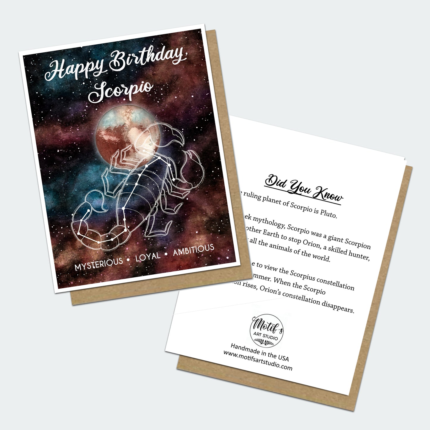 Scorpio Astrology Birthday Card