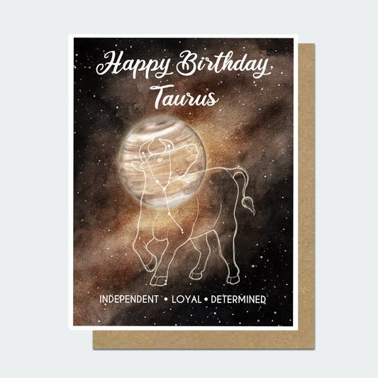 Taurus Astrology Birthday Card
