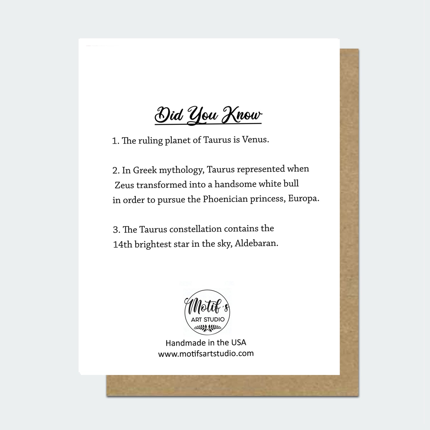 Taurus Astrology Birthday Card