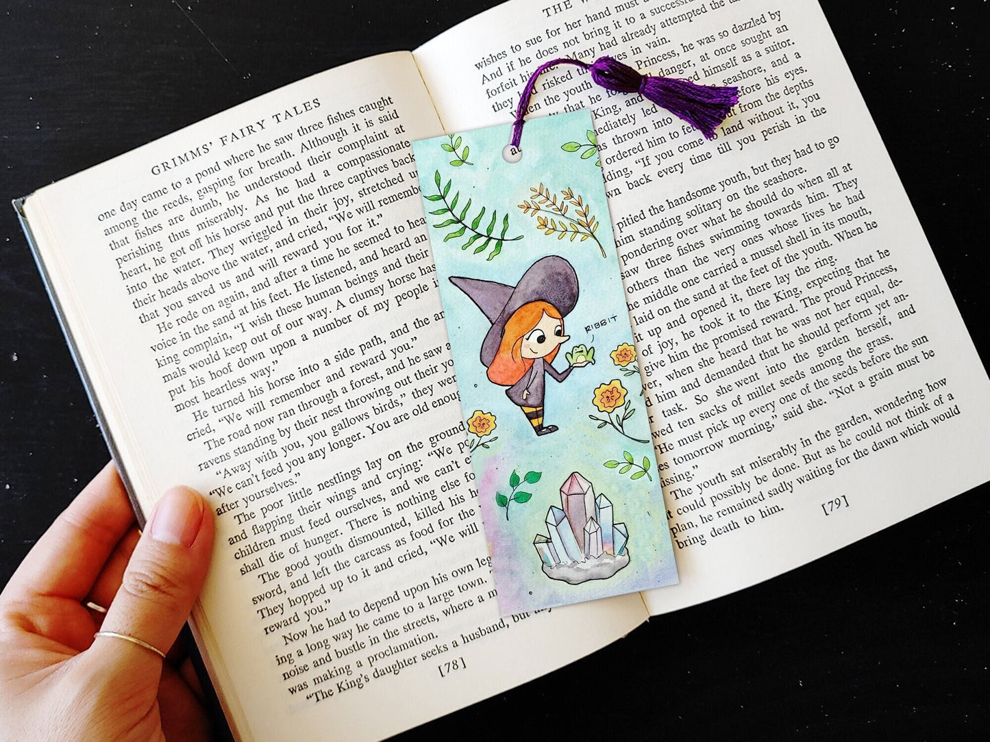 Witch with Frog Bookmark