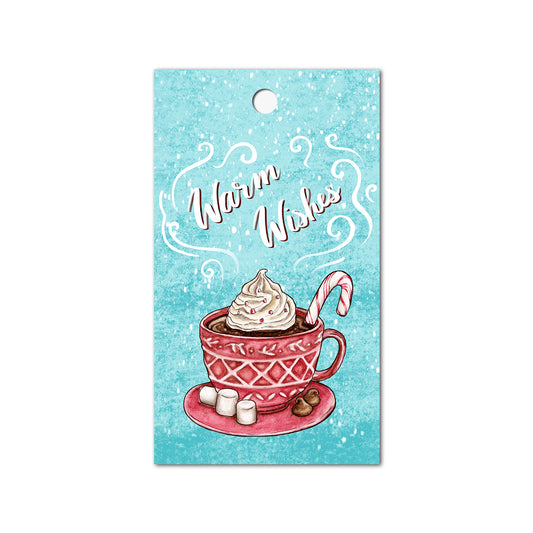 Peppermint Hot Chocolate Gift Tag, Set of 4