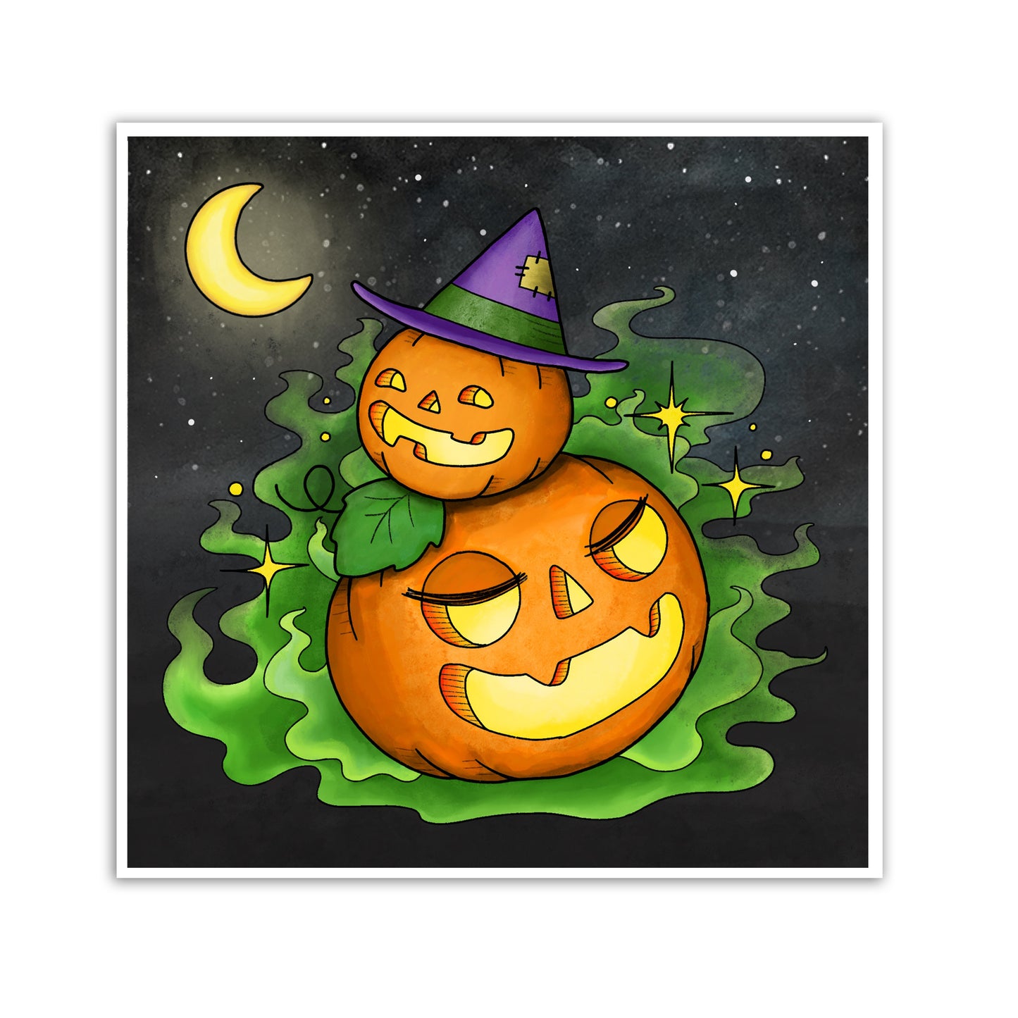 Eerie Pumpkins Art Print