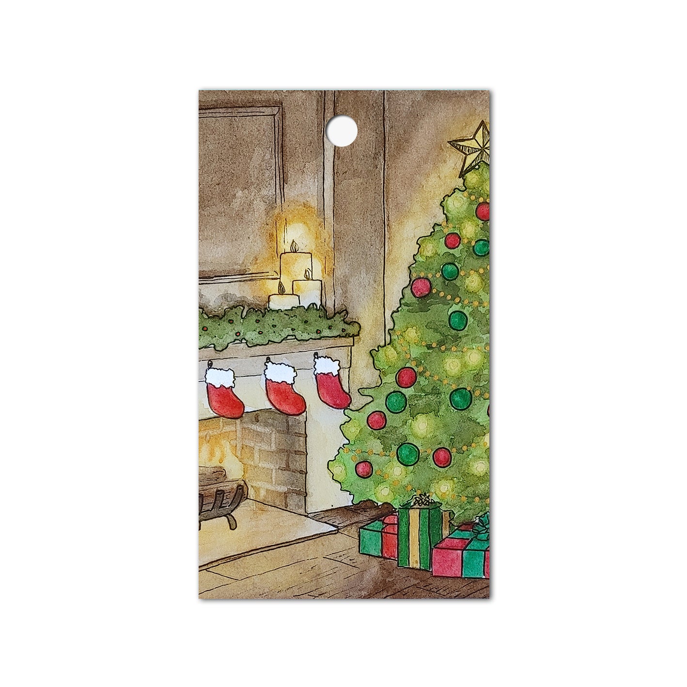 Christmas Tree Gift Tag, Set of 4