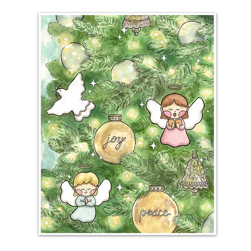 Christmas Angels Art Print