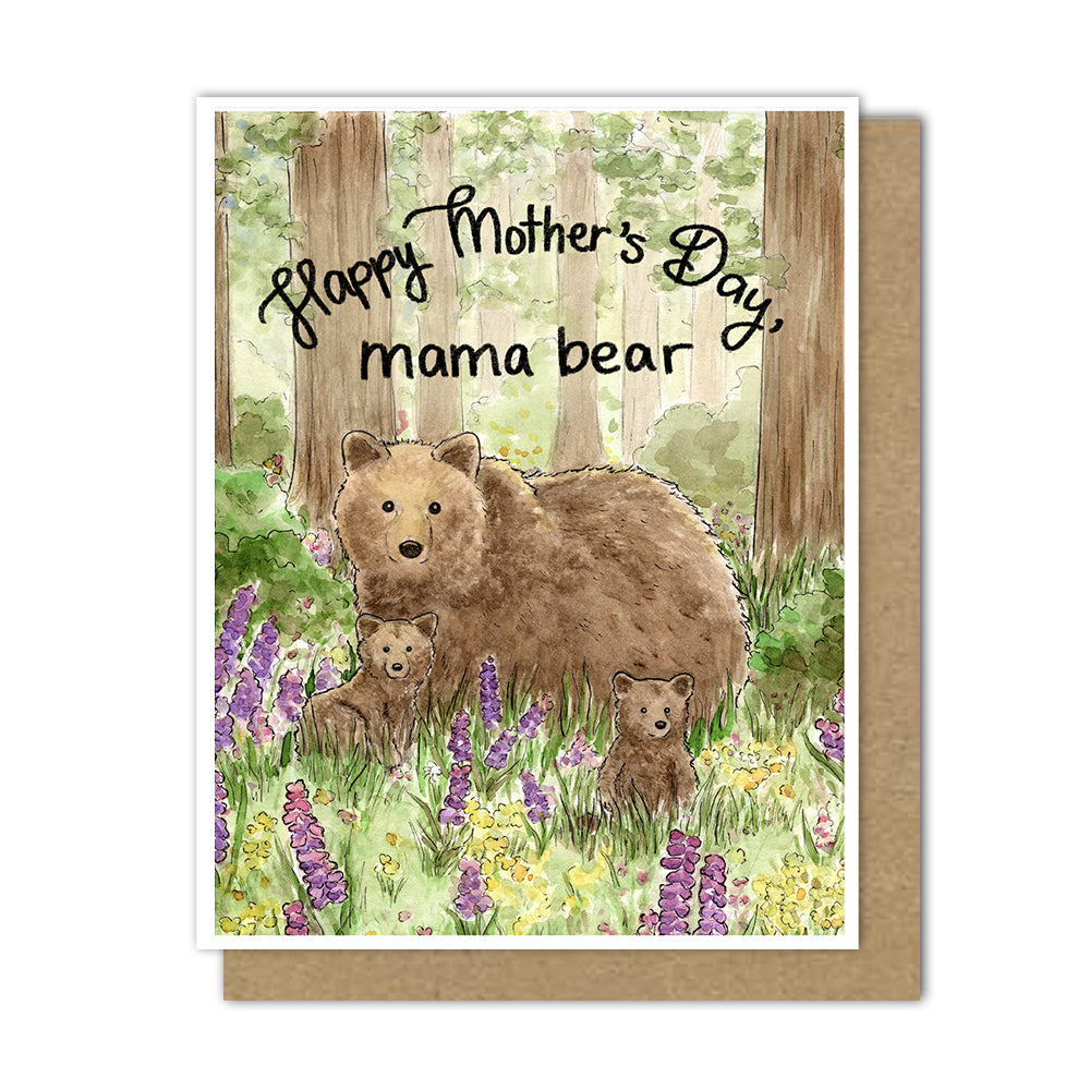 Mama Bear Mother's Day Card (English/Spanish)