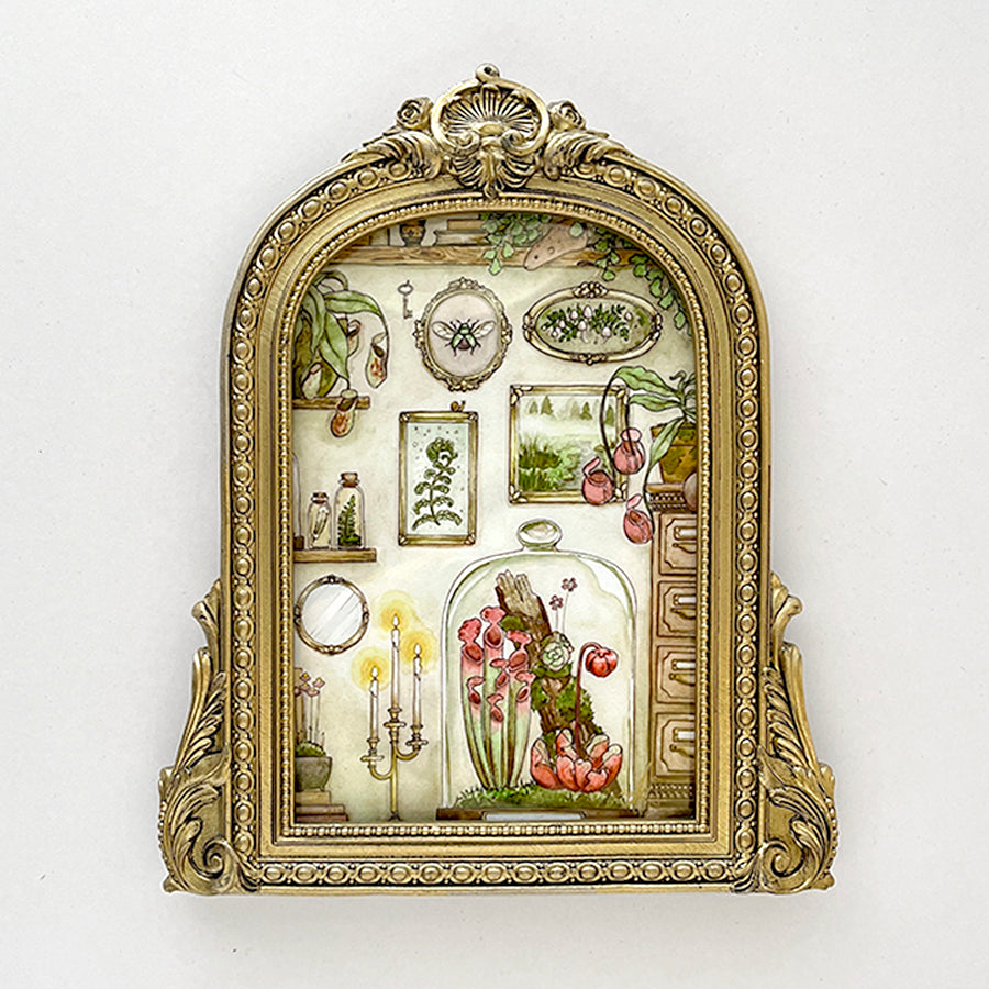 "Plants and Oddities" Framed 4"x6" Art Print