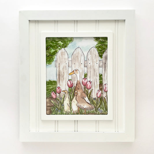 "Ducks on a Spring Day" Framed 8"x10" Art Print