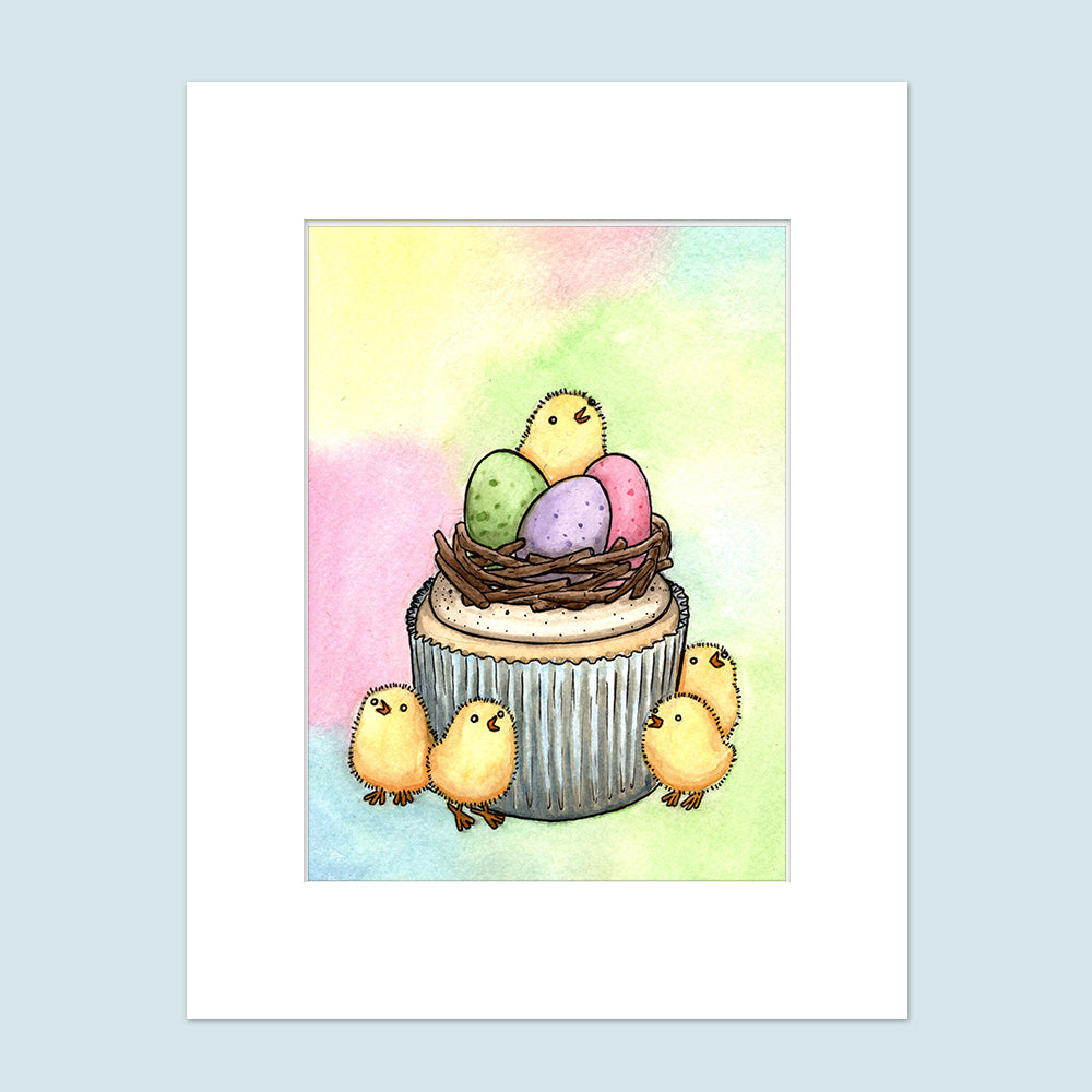 "Easter Chicks" Watercolor Painting