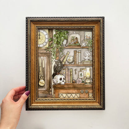 "Library of Oddities" Framed 8"x10" Art Print