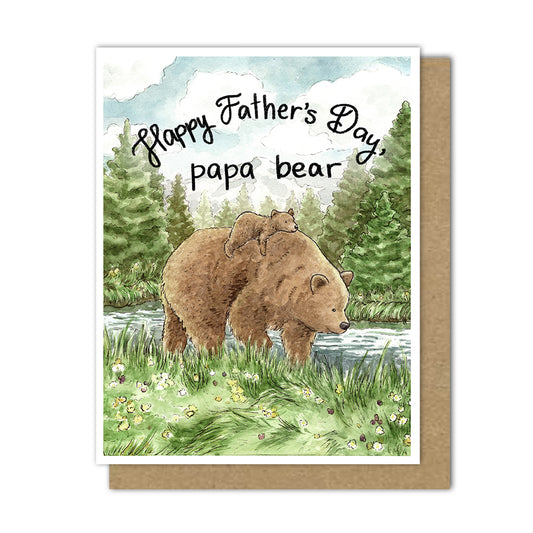 Papa Bear Father's Day Card (English/Spanish)