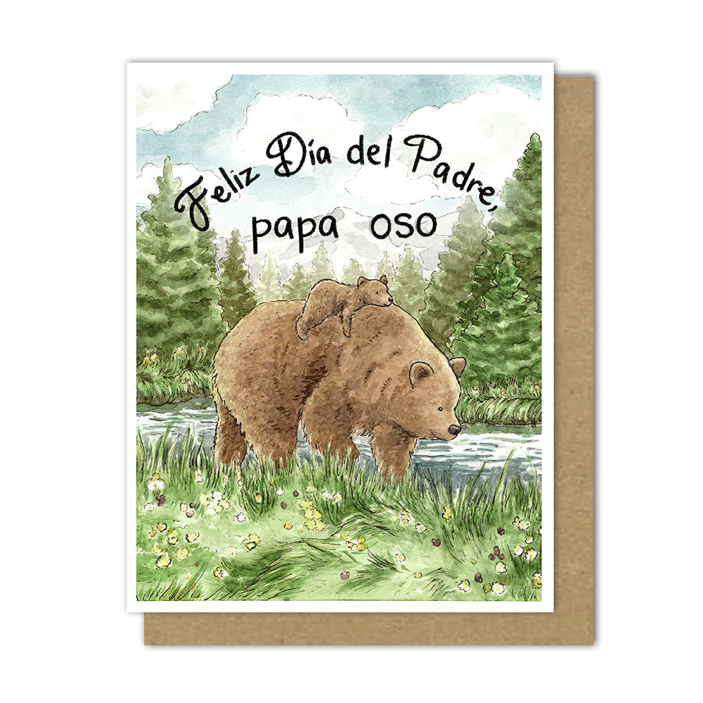 Papa Bear Father's Day Card (English/Spanish)