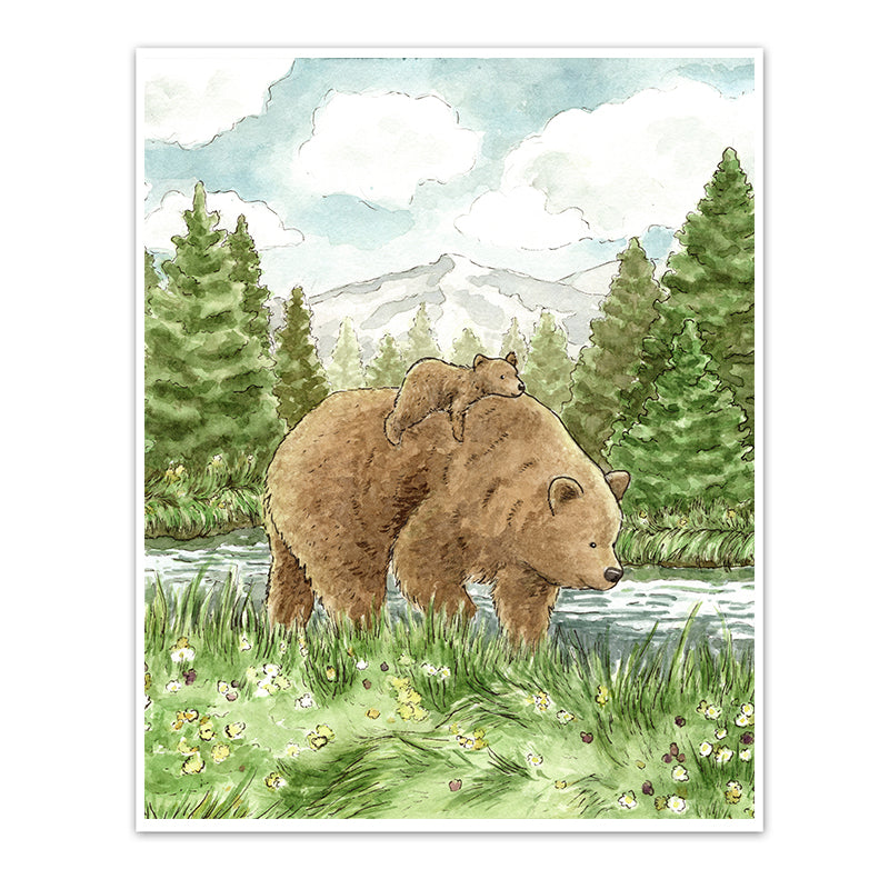 Big Bear, Little Bear Art Print