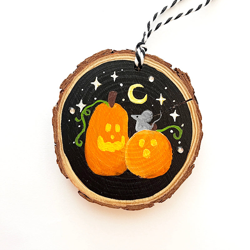 Pumpkins with Mouse Ornament