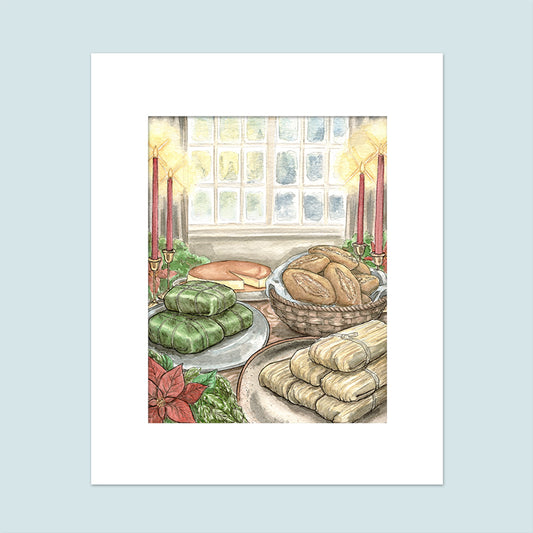 "Christmas Tamales" Watercolor Painting