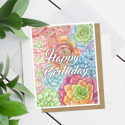 Happy Birthday Succulent Cards