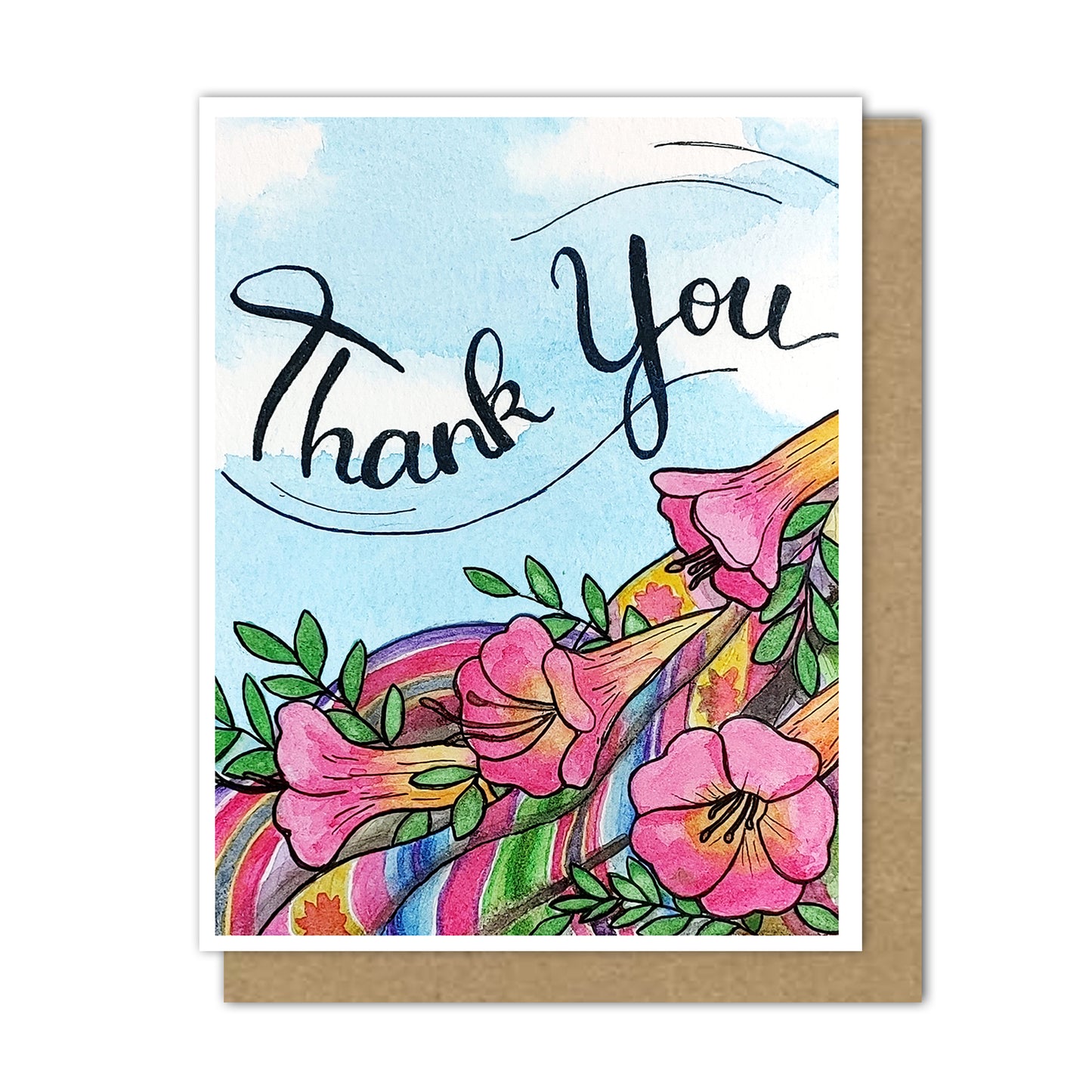 Cantuta Flower, Thank You Cards (English/Spanish)