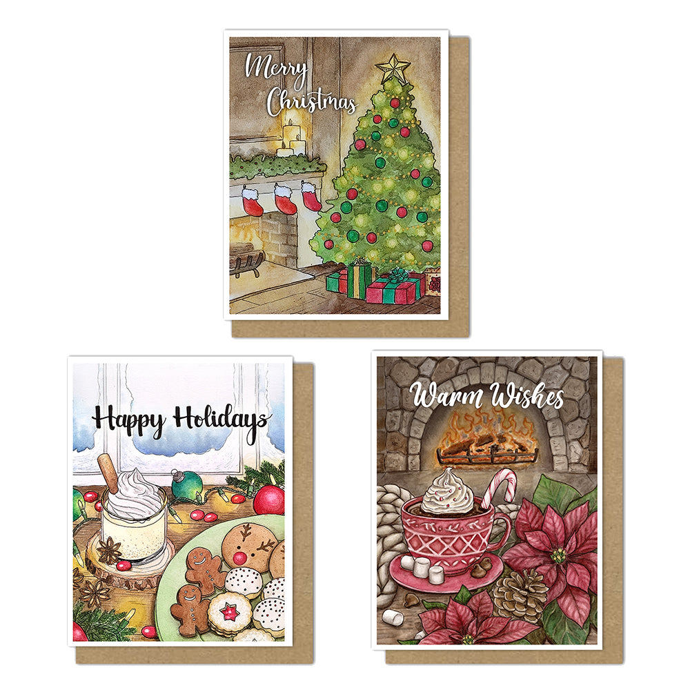 Classic Christmas Cards (Set of 6)