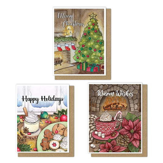 Classic Christmas Cards (Set of 6)