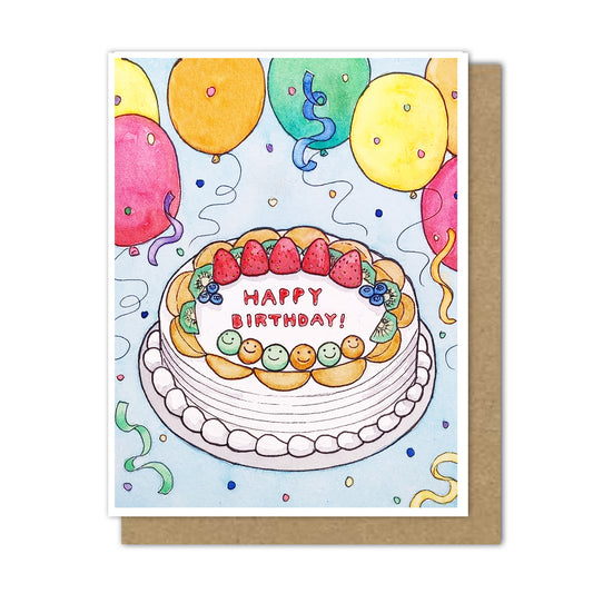 Fruit Cake Birthday Card