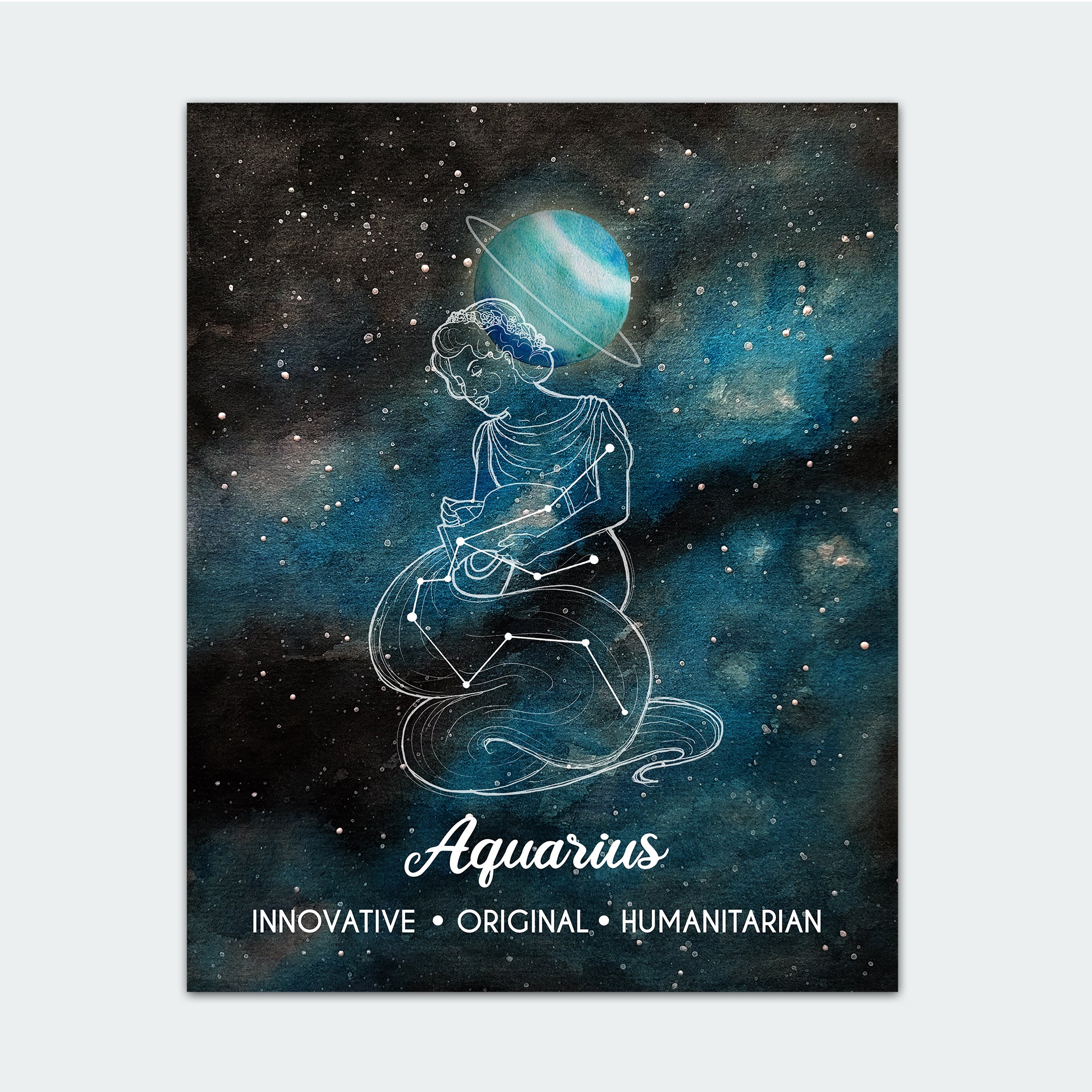 Aquarius Astrology Art Print