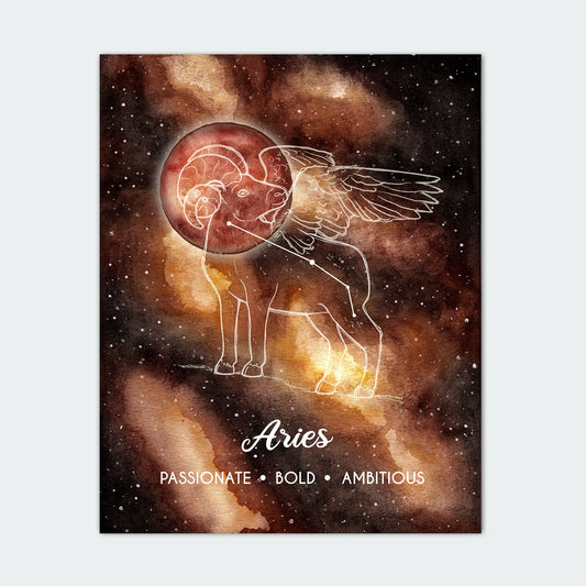 Aries Astrology Art Print