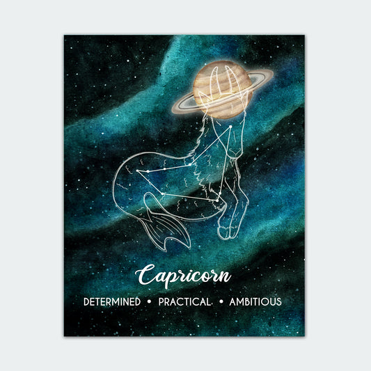 Capricorn Astrology Art Print